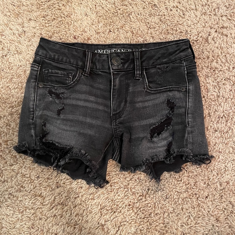 black shorts